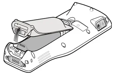 ZEBRA RZ H271 Mobile Computer - Removing the Battery 2