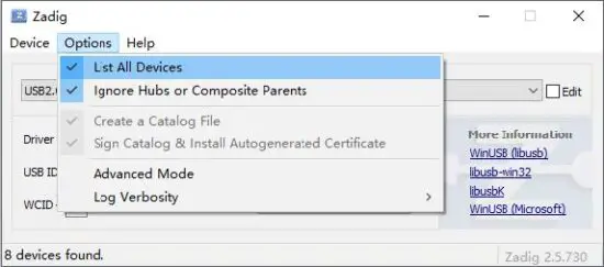 FIG 22 Check List All Device Option
