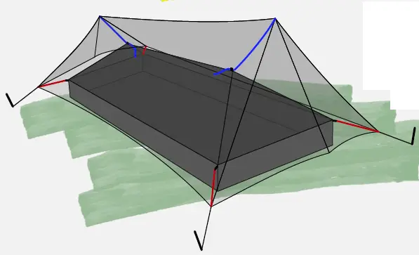 YAMA MOUNTAIN GEAR Silpoly Y Zip Bug Bivy Tent-6