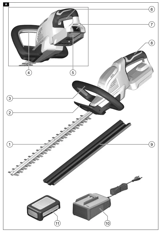 KARCHER HGE 18-45 Battery Kit Hedge Cutter- Fig