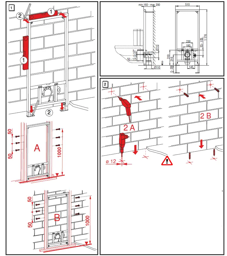 Alca PLAST A113 Bidet and Wall Hung FIG (2)