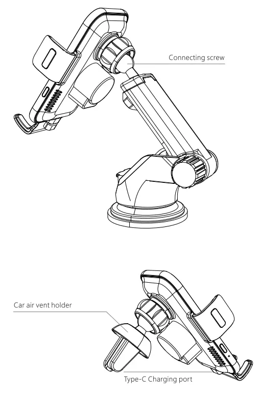 Baseus 15W Wireless Charging Car Holder - fig 2
