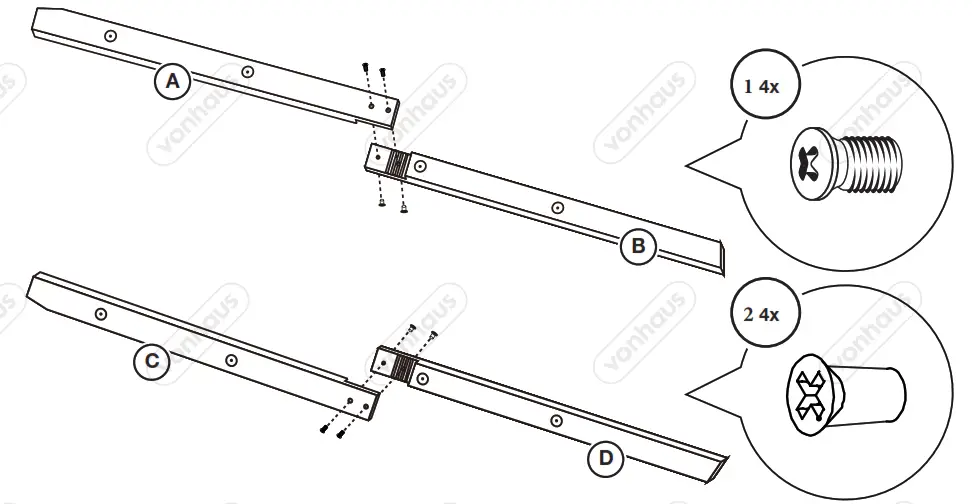 VonHaus 3000031 Grey Ladder Towel Rail - Fig2