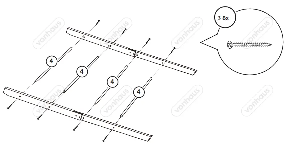 VonHaus 3000031 Grey Ladder Towel Rail - Fig4