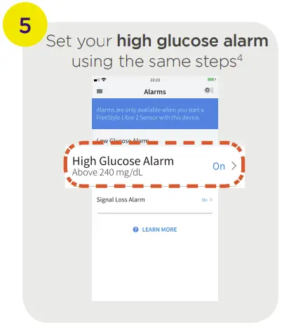 YOU CAN DO IT FreeStyle Libre 2 System set alarms on your FreeStyle LibreLink app1