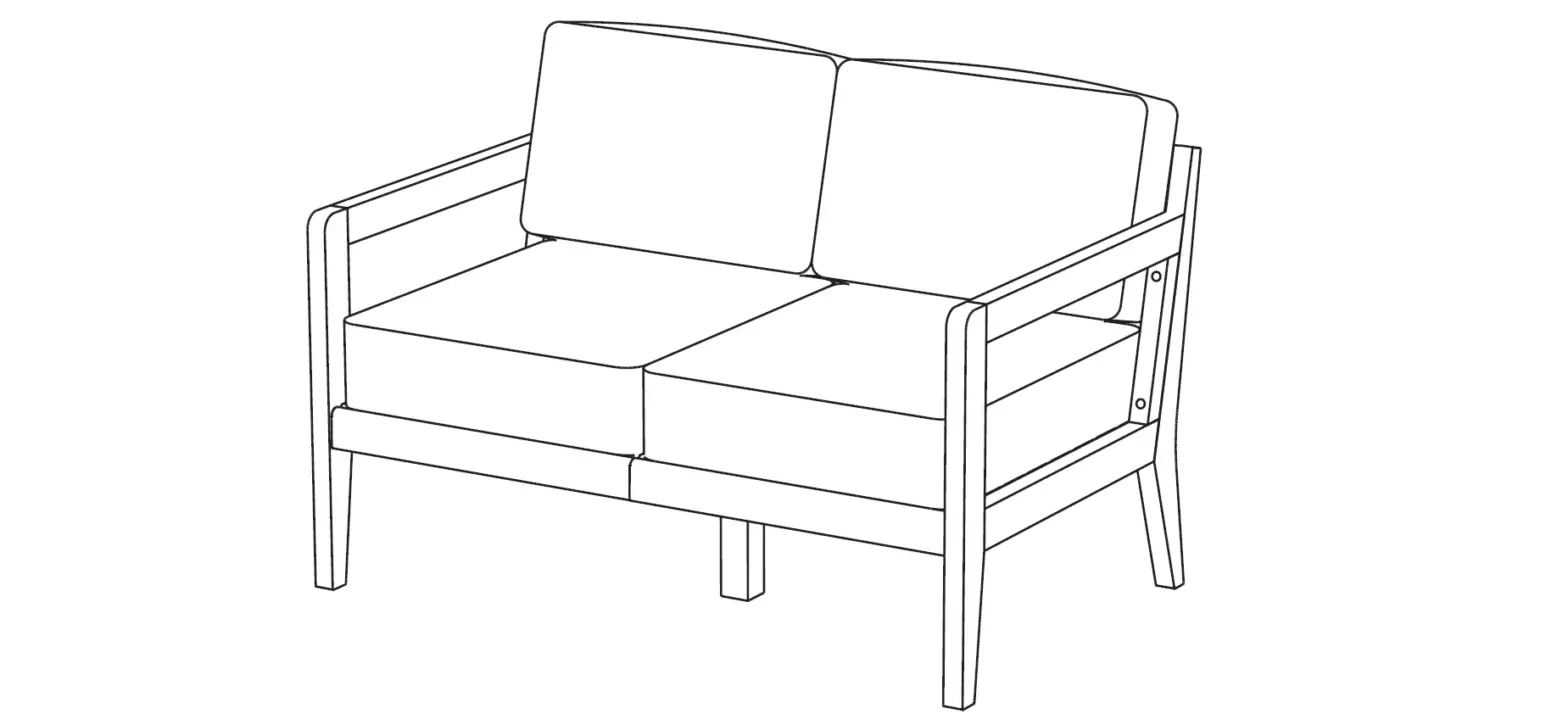 Homestyles 5675-601 Love Seat Instruction Manual