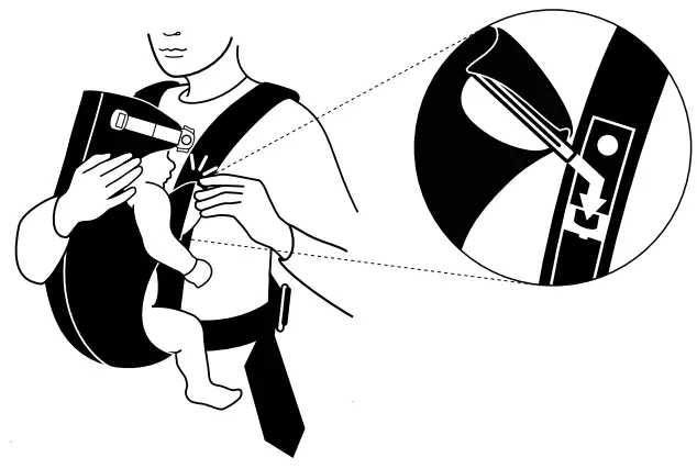 BABYBJORN 021056US Baby Carrier Mini - Fasten the side