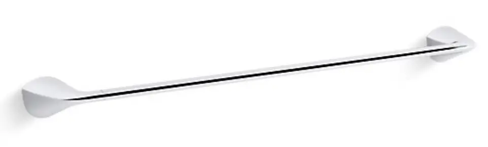 KOHLER R31181-BL Vail 24 Inch Matte Black Wall Mount Single Towel Bar