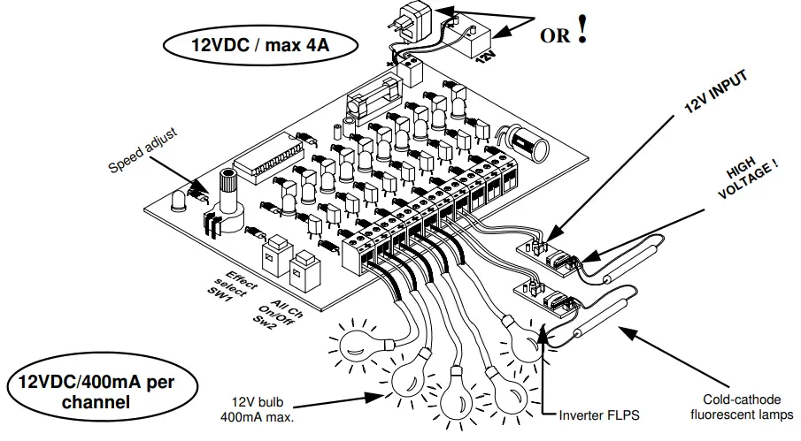 velleman VM120 12V Light Effect Generator 5