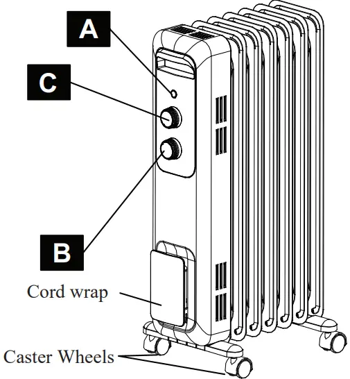 PELONIS HO-0279 Electric Oil-Filled Radiator Heater-FIG3