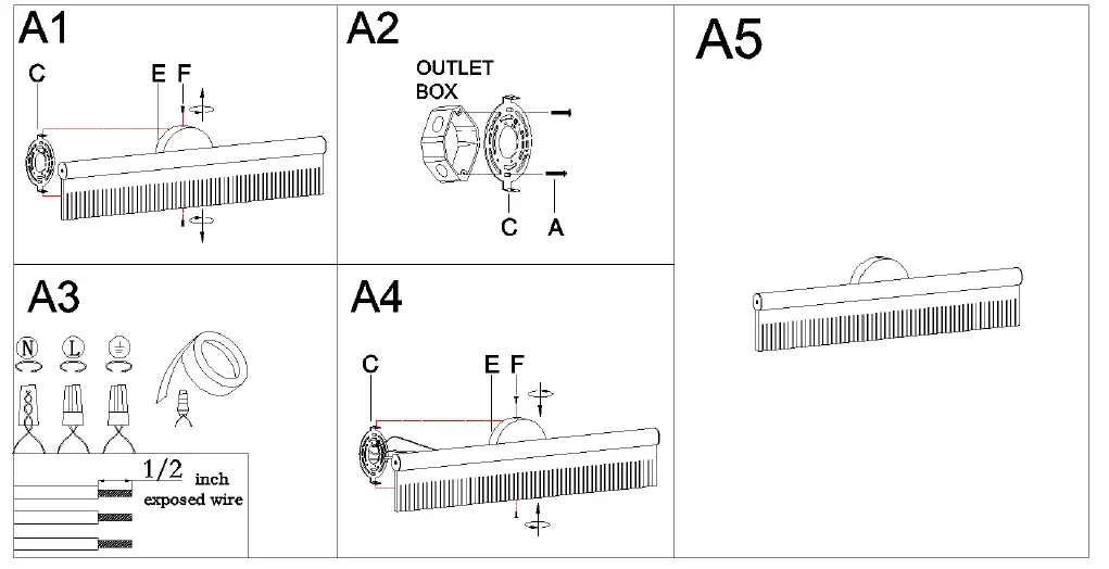 ZEVNI-A04660-24-2-Inch 1-Light-Gold-LED-Modern-Contemporary-Vanity-Light-FIG- (4)