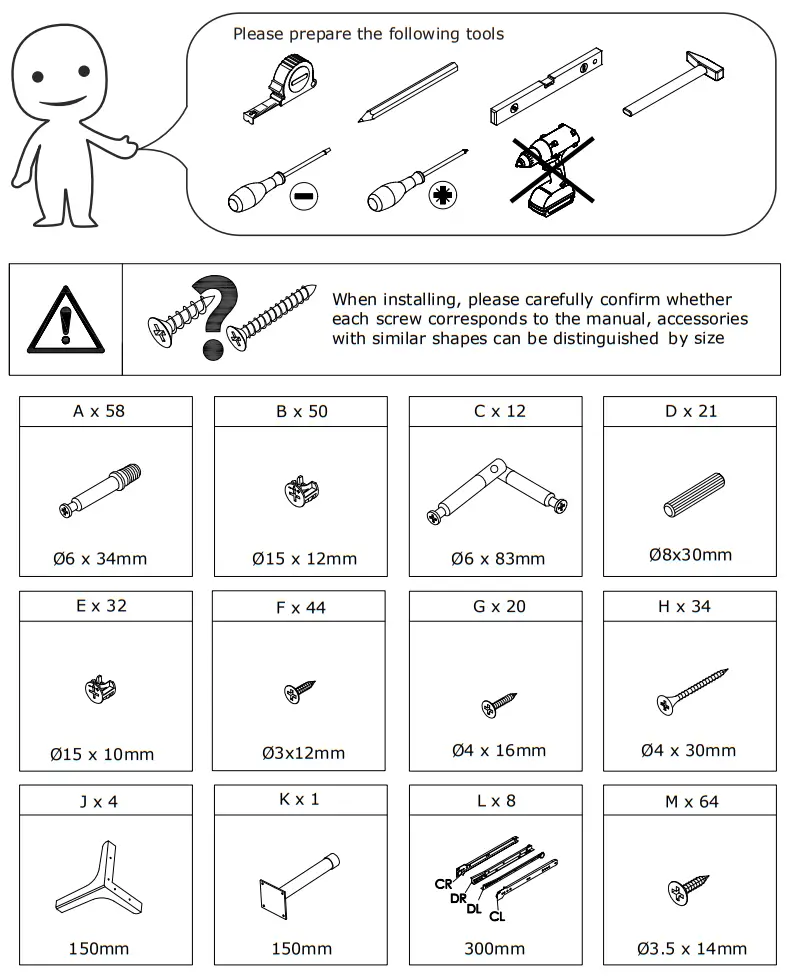FUFU GAGA LJY KF210184 01 White 8 Drawer Standard Dresser - fig 1