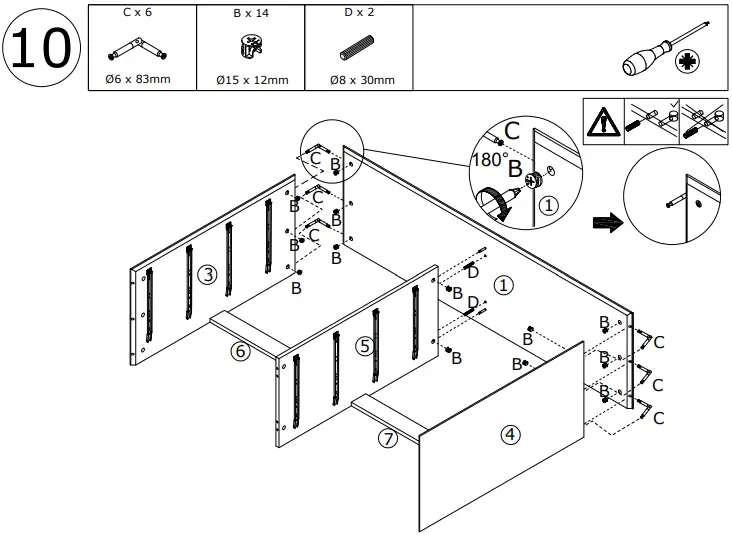 FUFU GAGA LJY KF210184 01 White 8 Drawer Standard Dresser - fig 11