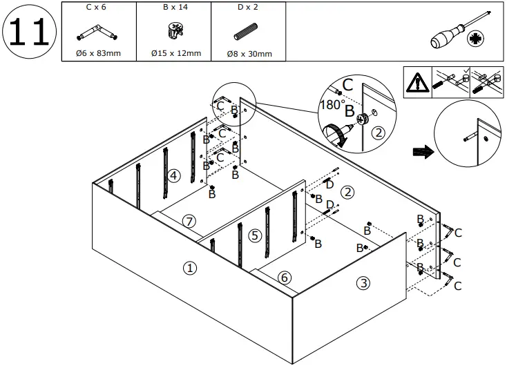 FUFU GAGA LJY KF210184 01 White 8 Drawer Standard Dresser - fig 12