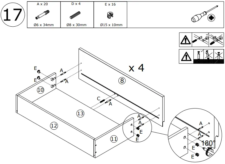 FUFU GAGA LJY KF210184 01 White 8 Drawer Standard Dresser - fig 17