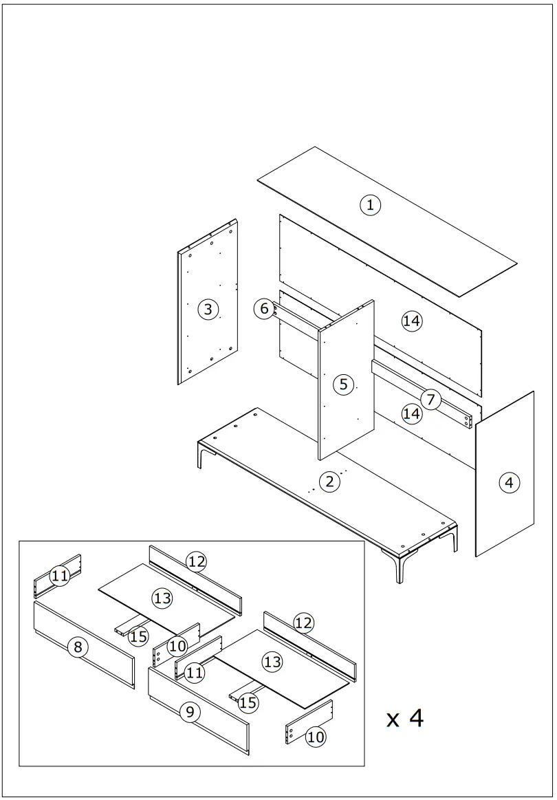 FUFU GAGA LJY KF210184 01 White 8 Drawer Standard Dresser - fig 2