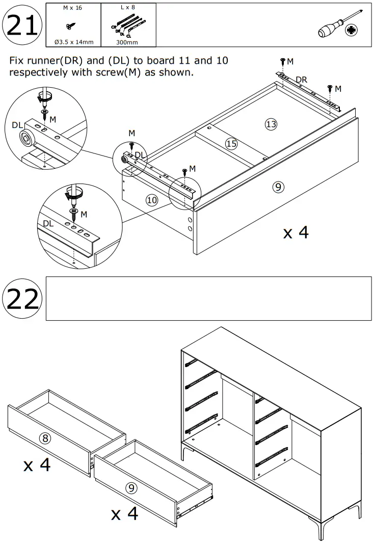 FUFU GAGA LJY KF210184 01 White 8 Drawer Standard Dresser - fig 21
