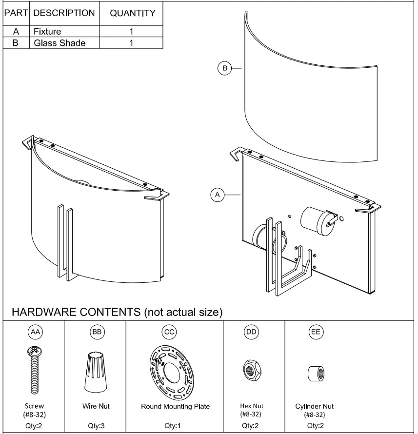 PROGRESS LIGHTING P710118 Modern Glass Sconce Two Light Matte Black Wall Sconce