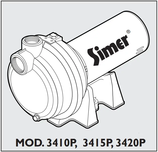 Simer 3410P Corrosion Resistant Centrifugal Lawn Sprinkler Pump -