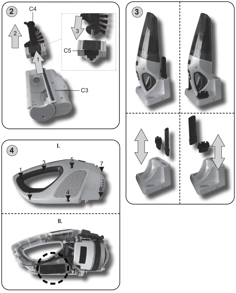 eta x425 Rotary Handheld Bagless Vacuum Cleaner - Figure 2