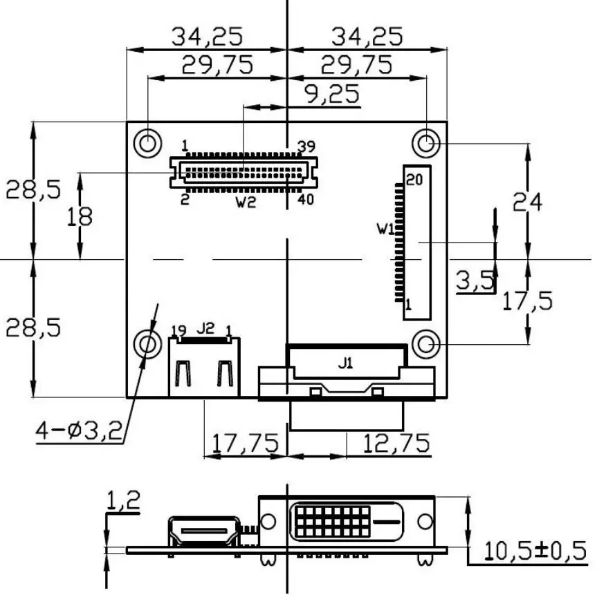 FORENEX-FR-LVDS-D-H-Single-channel-Peripheral-Board-FIG 1
