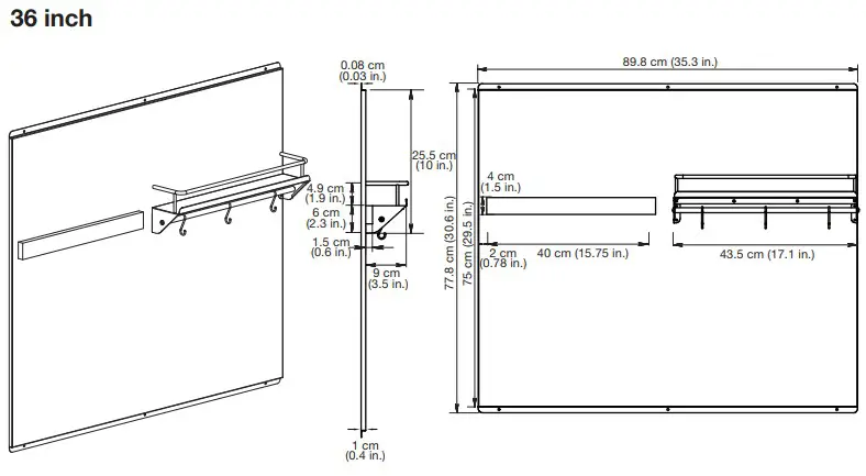 ancona PBS1245 30 Inch Stainless Backsplash with Magnetic Knife Strip - fig 3