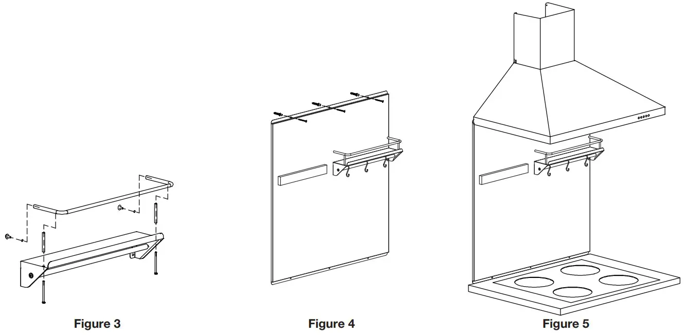 ancona PBS1245 30 Inch Stainless Backsplash with Magnetic Knife Strip - fig 5