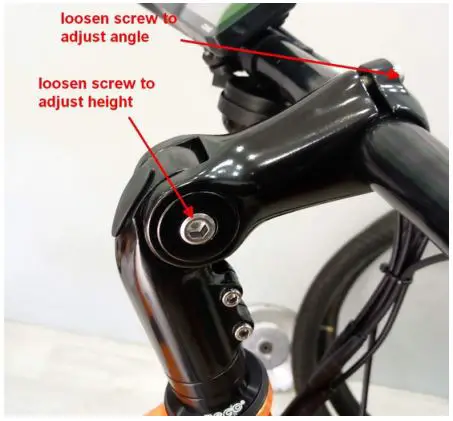 evinci TD-Series Electric Bicycle - Adjust the stem and handlebar