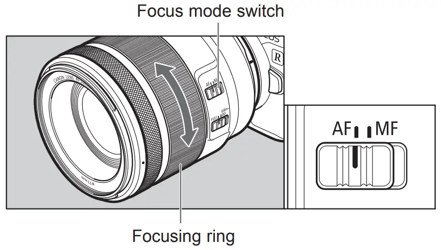 Canon RF 50mm F1 2 L USM Large Aperture Standard Lens -Focus Mode