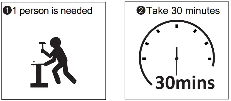 JAXPETY HG61H0928 47 Inch×24 Inch Retro Computer Desk W- Book Shelf Below-fig3