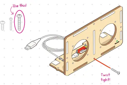 KiwiCo Kinetic Light Up Speaker - long screw