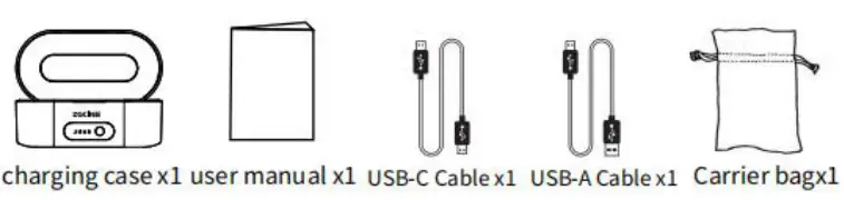 ZGCINE ZG-R30 Charging Case for Rode Wireless GO &amp - packing list