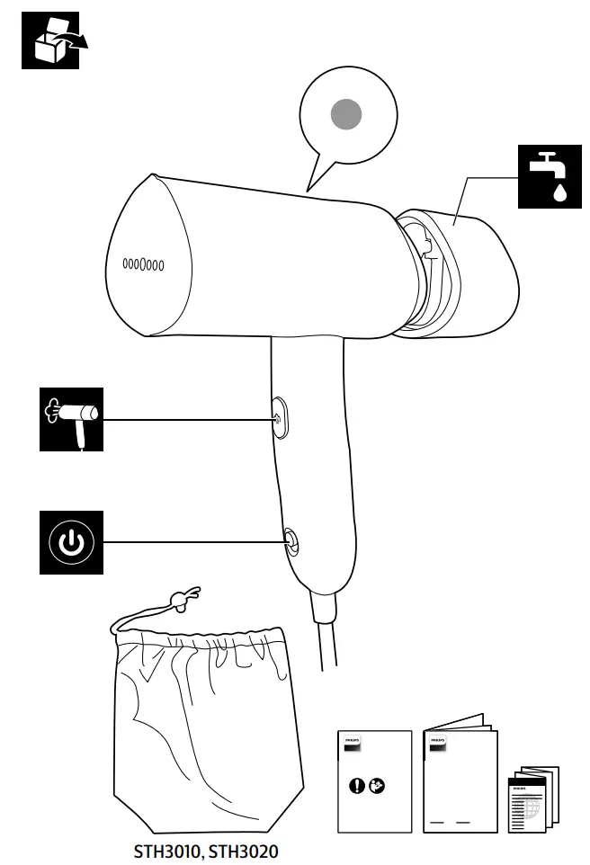 PHILIPS 3000 Series Handheld Steamer - fig1
