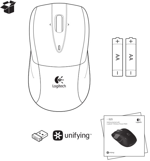 Logitech Wireless Mouse M525 - Box Content