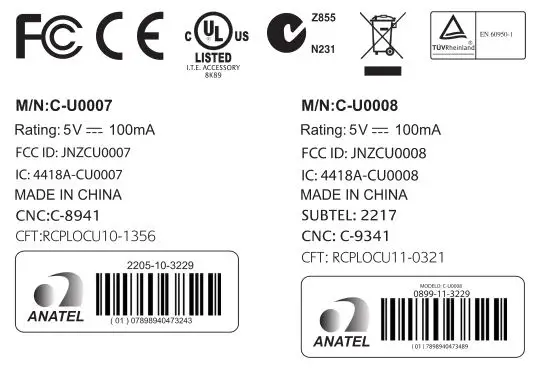 Logitech Wireless Mouse M525 - Certification, Specs & Bar Code