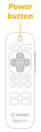 element E2AA40R HD Smart Roku Smart LED TV User Guide - Power button