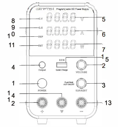 WANPTEK WPS Series WPS305H Programmable Adjustable DC Power Supply -Front
