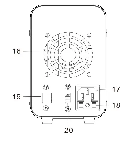 WANPTEK WPS Series WPS305H Programmable Adjustable DC Power Supply -Rear 2