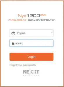 NEXXT SOLUTIONS Nyx1200-AC Plus Dual-Band AC Wireless Router - admin