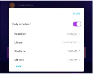 Daily Timer Function