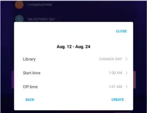 Choose the Pattern and Times