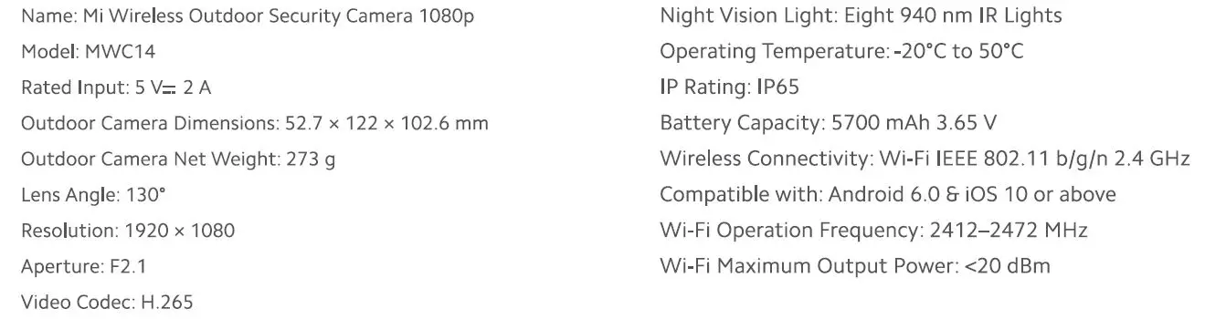 beryko 28988-Mi Wireless Outdoor Security Camera fig8