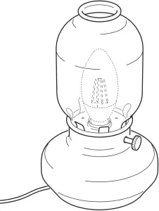 IKEA 603.238.89 TÄRNABY Table Lamp with LED Bulb