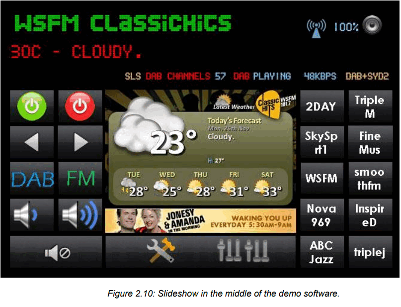 SIXTH LOGIC SLG002 DAB FM Development Board PRO2 - demo software