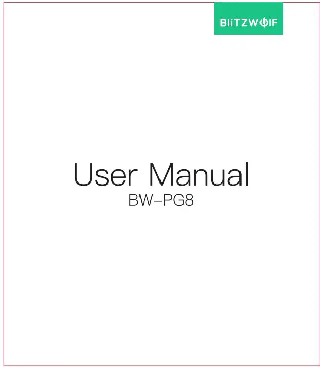 BLiTZWOLF BW-PG8 Power Station User Manual