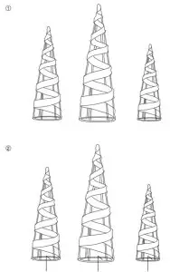 Kmart 43069286 Solar Powered Acrylic Icy Cones - Assembly