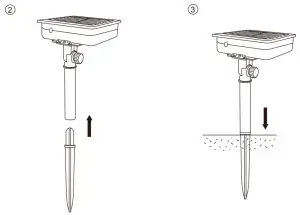 Kmart 43069286 Solar Powered Acrylic Icy Cones - Assembly diagram 2