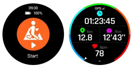 Fontastic EXPLOR 600CH GPS Smartwatch User Manual - As soon as you have selected an activity and start it