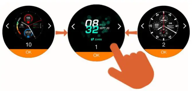 Fontastic EXPLOR 600CH GPS Smartwatch User Manual - Changing the Watch face