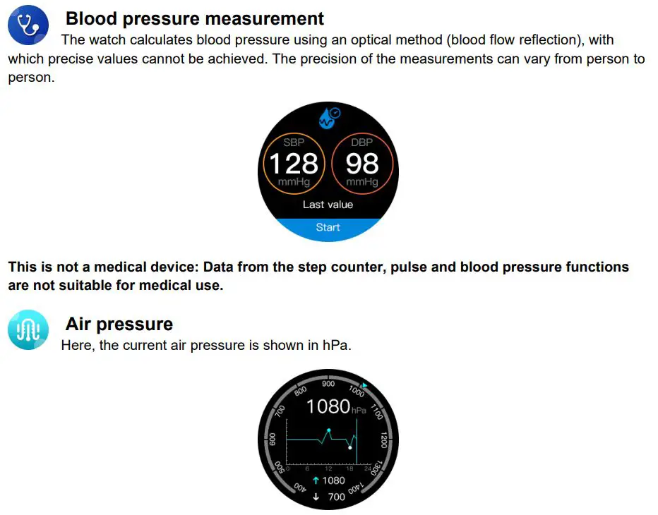 Fontastic EXPLOR 600CH GPS Smartwatch User Manual - Function